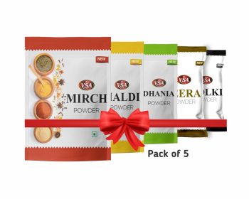 Combo Powder Pack of Haldi, Mirch, Dhaniya, Jeera, Golki (Total 1.9kg)